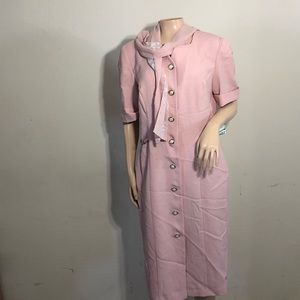 Vintage Pink Leslie Fay Dresses Petite Size 10